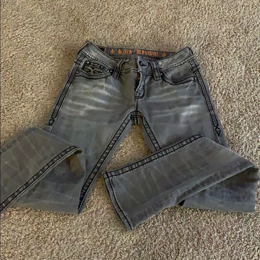 Rock Revival Jen Straight Jeans size 27